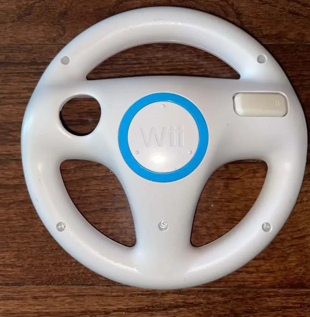 Nintendo Wii‎ Steering Wheel Controller Bundle Mario Kart White x2